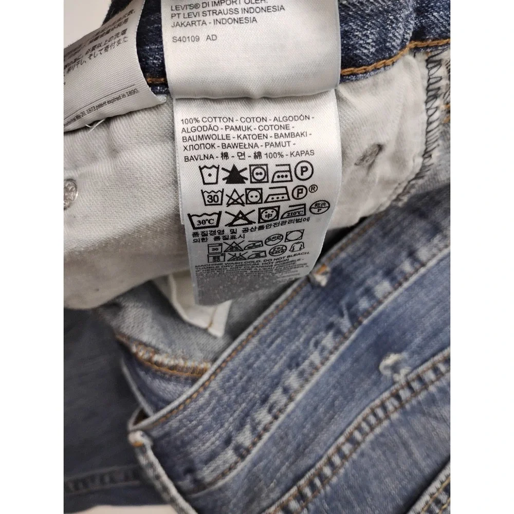 Levi's 527 Jeans Mens 38x30 Slim Bootcut Blue Denim